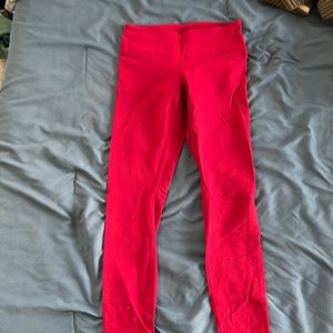 Red lulu lemon leggings